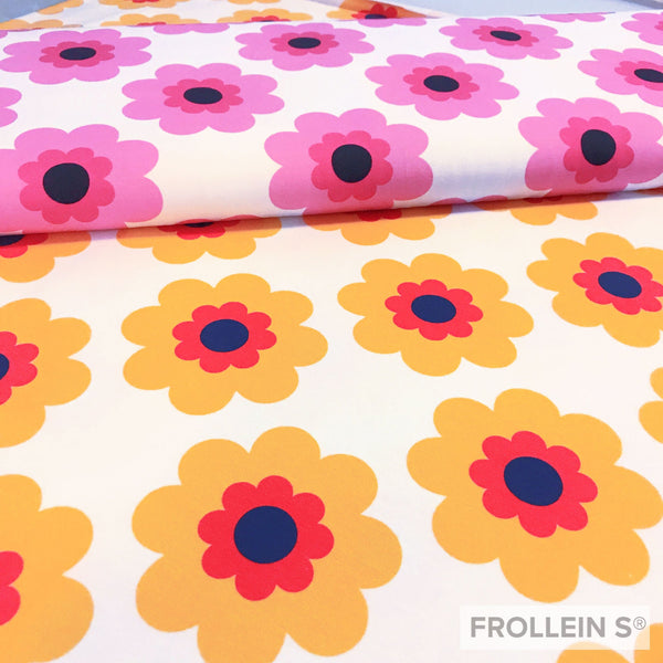 Cotton Jersey - Organic Cotton Jersey - Fancy Bloom - Yellow - Frollein S®