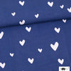 Cotton Jersey - Organic Cotton Jersey - Hearts - Blue - Frollein S®