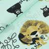 Cotton Jersey - Organic Cotton Jersey - Lion Is Calling - Mint - Frollein S®