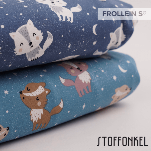 Cotton Jersey - Organic Cotton Jersey - Little Wolves - Pastel - Frollein S®