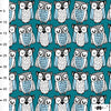 Cotton Jersey - Organic Cotton Jersey - Owl - Teal - Frollein S®