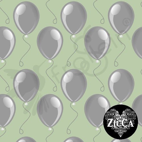 Cotton Jersey - Organic Cotton Jersey - Party Balloons - Green - Frollein S®