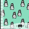 Cotton Jersey - Organic Cotton Jersey - Penguins - Mint - Frollein S®