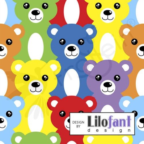 Cotton Jersey - Organic Cotton Jersey - Rainbow Bears - Frollein S®