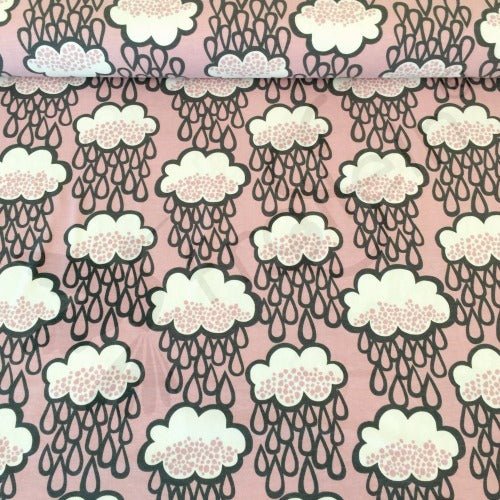 Cotton Jersey - Organic Cotton Jersey - Rainclouds - Old Rose - Frollein S®