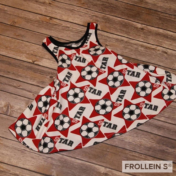 Cotton Jersey - Organic Cotton Jersey - Soccer Star - Red - Frollein S®