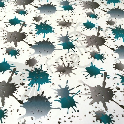 Cotton Jersey - Organic Cotton Jersey - SPLAT - Teal - Frollein S®