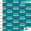 Cotton Jersey - Organic Cotton Jersey - Vintage Cars - Teal - Frollein S®