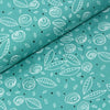 Cotton Jersey - Organic Cotton Jersey - Vintage Roses - Turquoise - Frollein S®