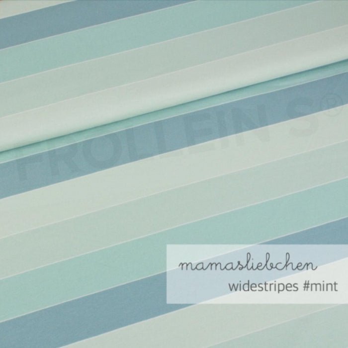 Cotton Jersey - Remnant 15 - inch - Cotton Jersey - Widestripes - Mint - Frollein S®