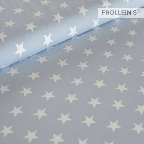 Cotton Jersey - Remnant 22 - inch - Cotton Jersey - Big Stars - Light Blue - Frollein S®