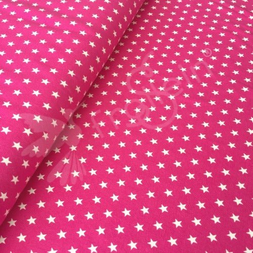  - Cotton Jersey - Small Stars - Fuchsia - Frollein S®