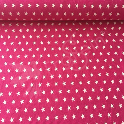  - Cotton Jersey - Small Stars - Fuchsia - Frollein S®