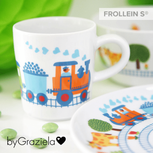 Dish set - Children Crockery set - Trains - Frollein S®