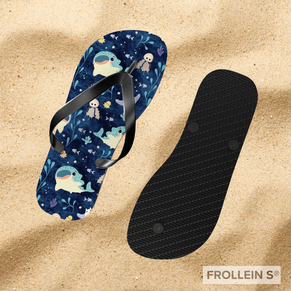 Flip Flops - Cute Whale Shark Summer Flip - Flops - Frollein S®