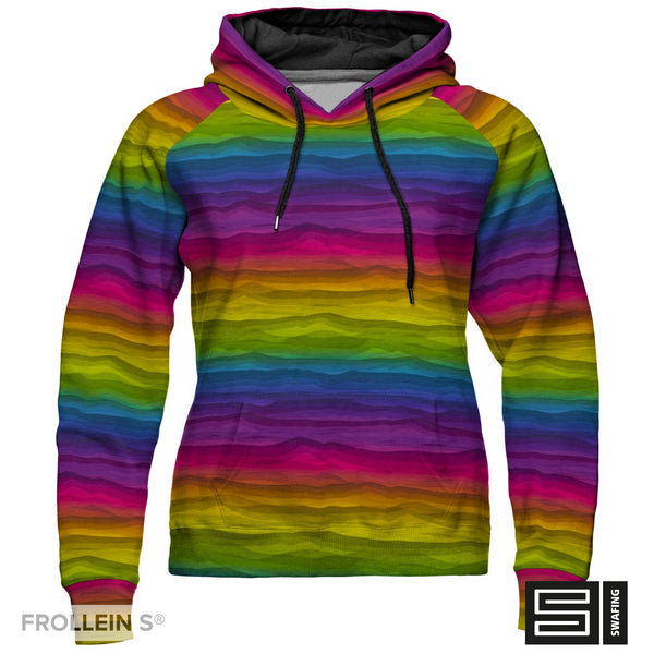 French Terry - French Terry brushed - Wavy Stripes - Rainbow - Frollein S®