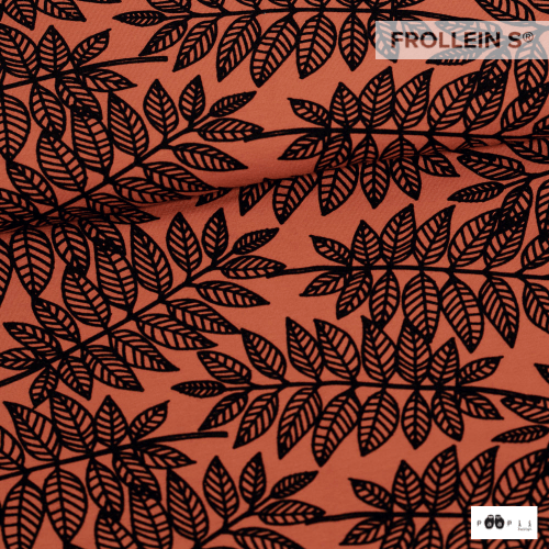 French Terry - Organic French Terry - Rowan Leaves - Rust - Frollein S®