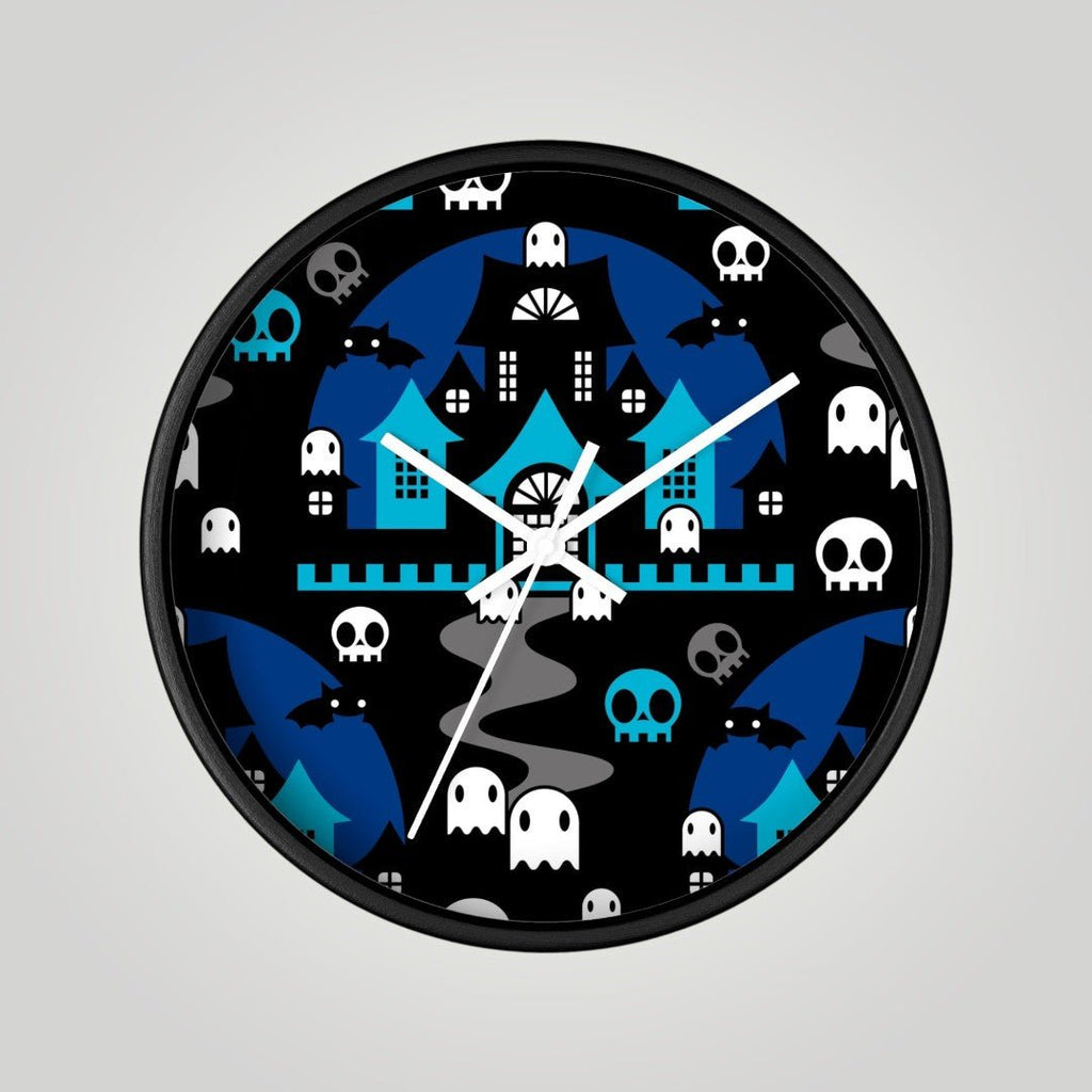 Home Decor - BOO Halloween Wall Clock – Spooky Blue Ghost Decor | Frollein S - Frollein S®