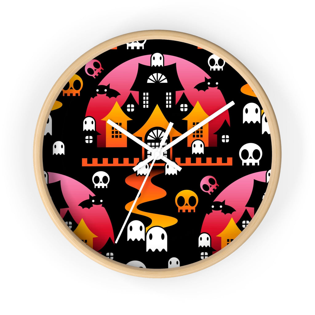 Home Decor - Round Halloween Wall Clock - BOO - Blood Moon - Frollein S®