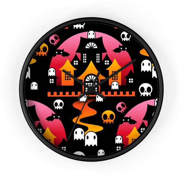 Home Decor - Round Halloween Wall Clock - BOO - Blood Moon - Frollein S®