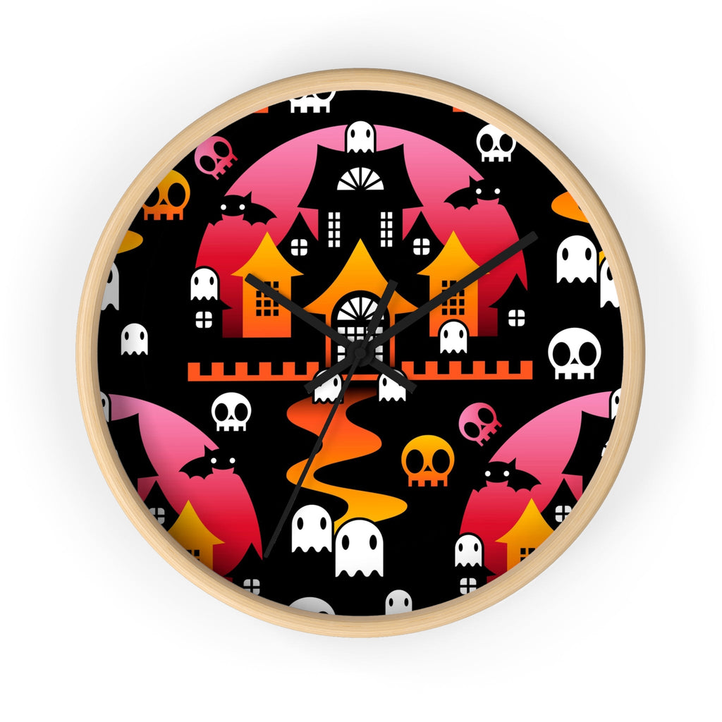 Home Decor - Round Halloween Wall Clock - BOO - Blood Moon - Frollein S®