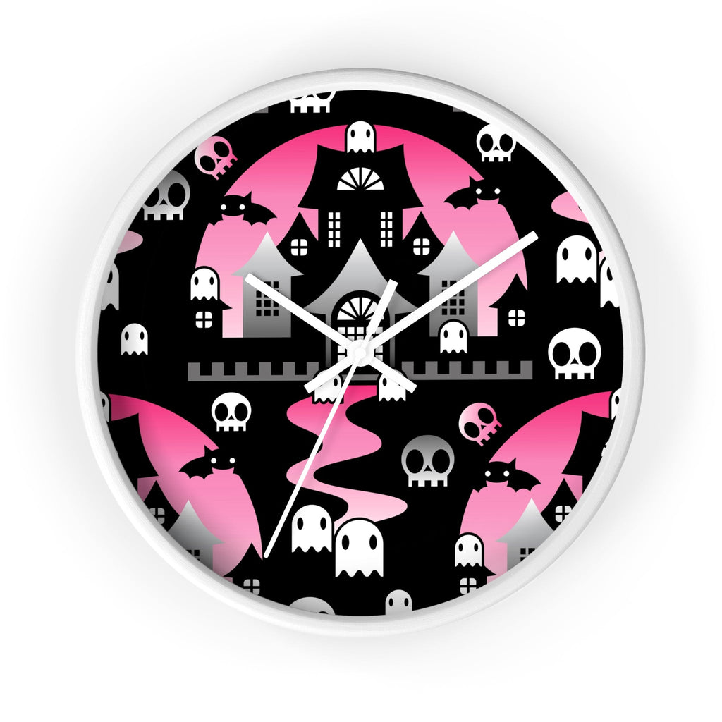 Home Decor - Round Halloween Wall Clock - BOO - Pink - Frollein S®