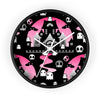 Home Decor - Round Halloween Wall Clock - BOO - Pink - Frollein S®