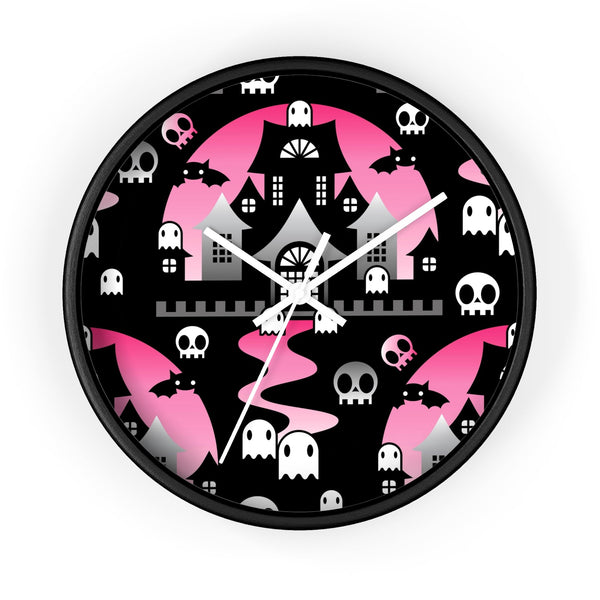 Home Decor - Round Halloween Wall Clock - BOO - Pink - Frollein S®