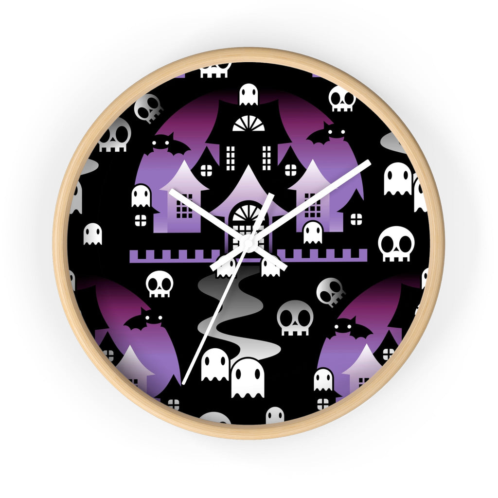 Home Decor - Round Halloween Wall Clock - BOO - Purple - Frollein S®