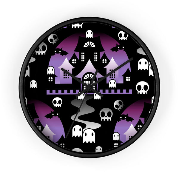 Home Decor - Round Halloween Wall Clock - BOO - Purple - Frollein S®