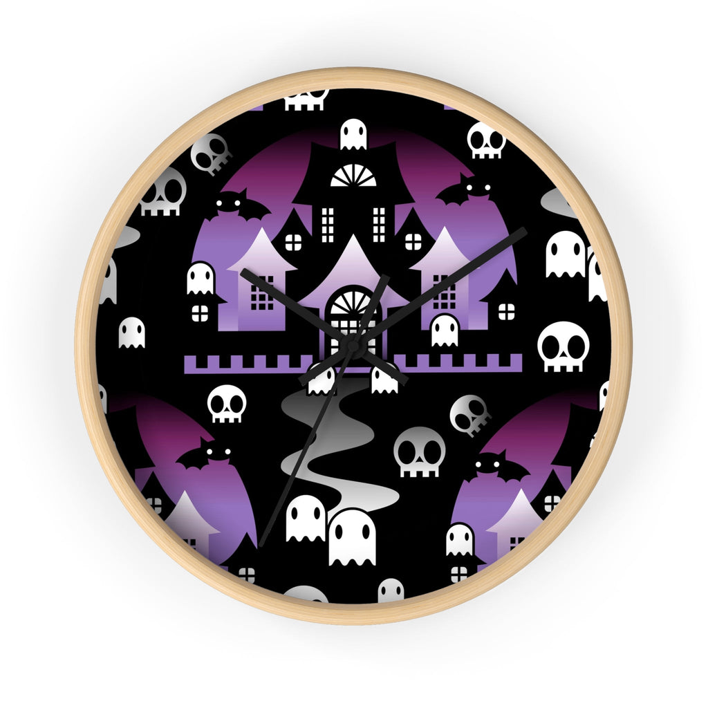 Home Decor - Round Halloween Wall Clock - BOO - Purple - Frollein S®