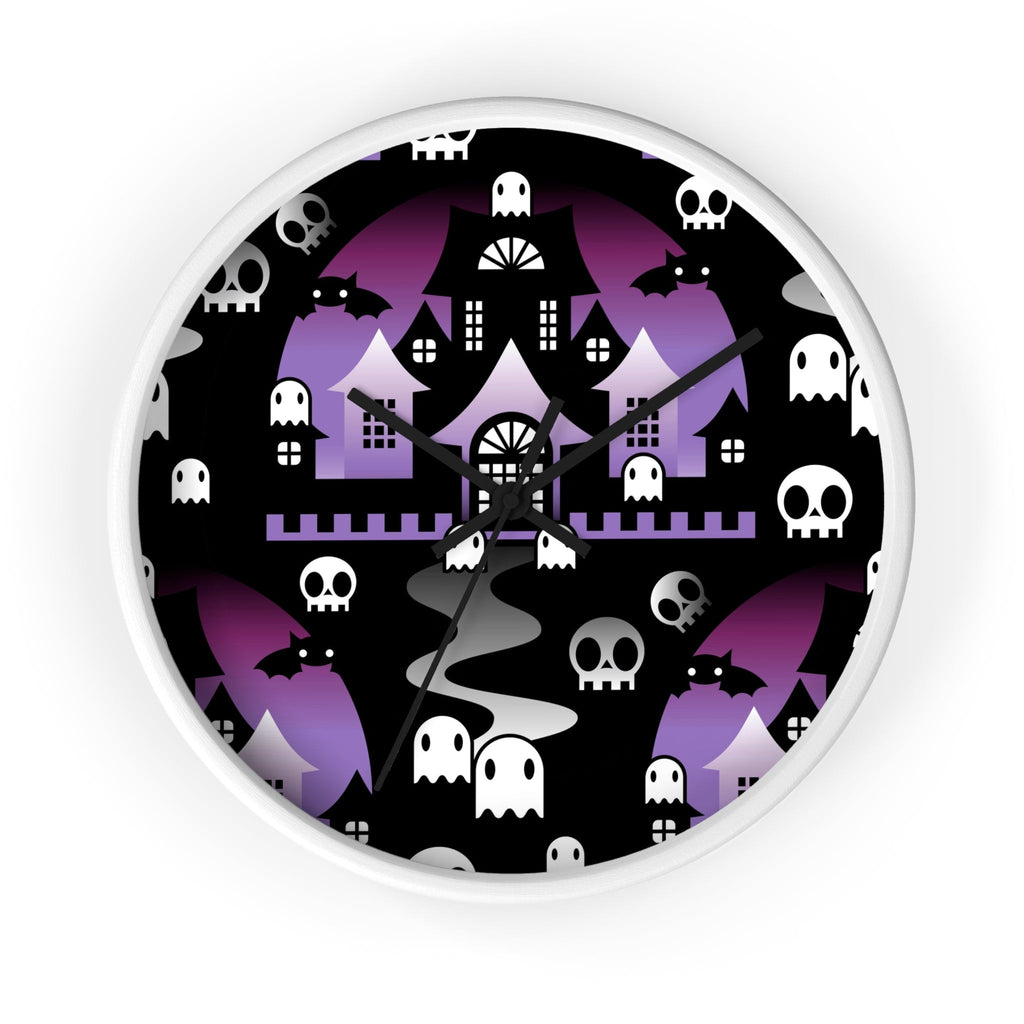 Home Decor - Round Halloween Wall Clock - BOO - Purple - Frollein S®