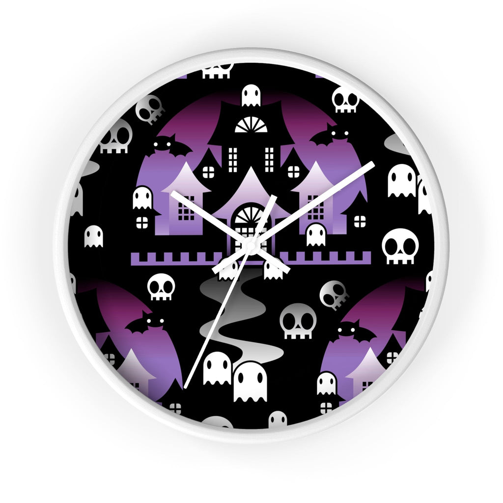 Home Decor - Round Halloween Wall Clock - BOO - Purple - Frollein S®