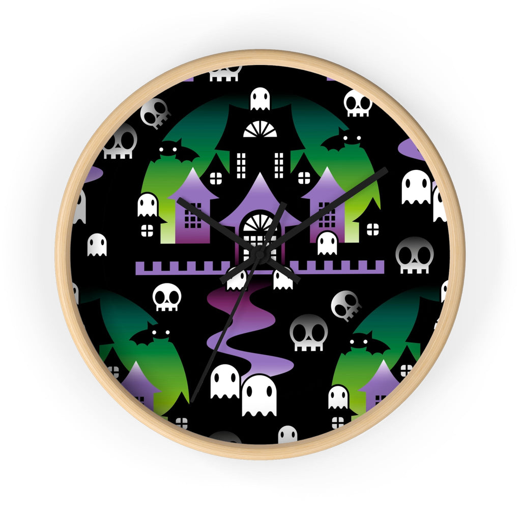 Home Decor - Round Halloween Wall Clock - BOO - Witch - Frollein S®