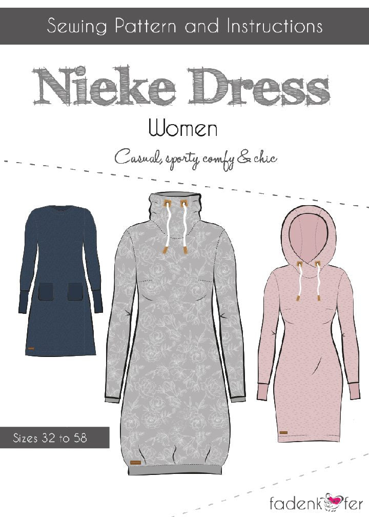 Paper Sewing Patterns - Sewing Pattern - Nieke Dress - Women - EN - Frollein S®