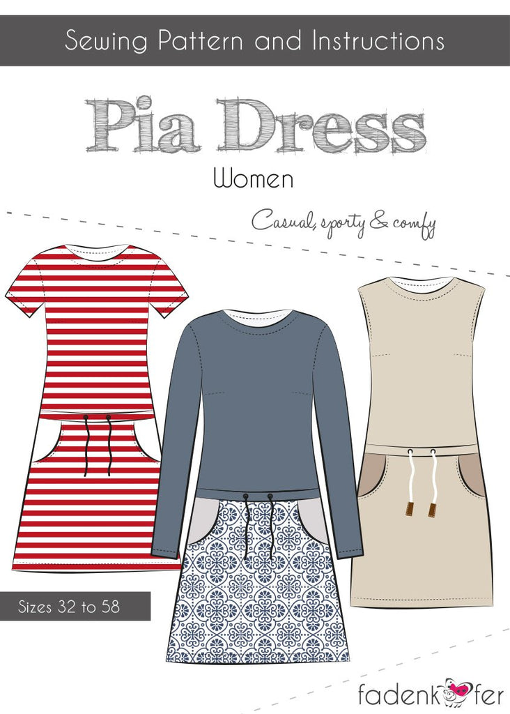 Paper Sewing Patterns - Sewing Pattern - Pia Dress - Women - EN - Frollein S®