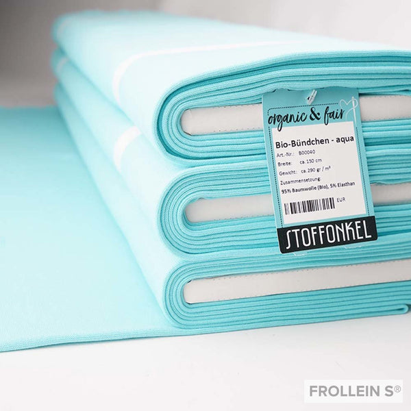 Ribbing - Organic Ribbing - Aqua - Frollein S®