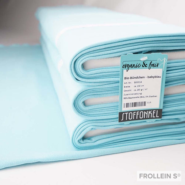 Ribbing - Organic Ribbing - Baby Blue - Frollein S®