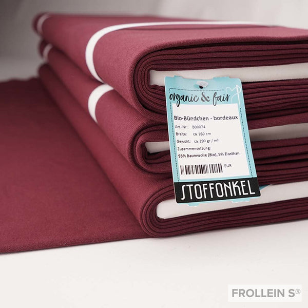 Ribbing - Organic Ribbing - Bordeaux - Frollein S®