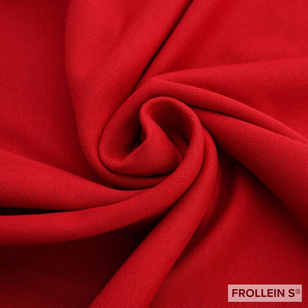 Ribbing - Organic Ribbing - Cherry Red - Frollein S®