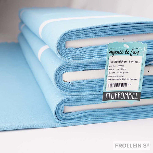 Ribbing - Organic Ribbing - Light Blue - Frollein S®