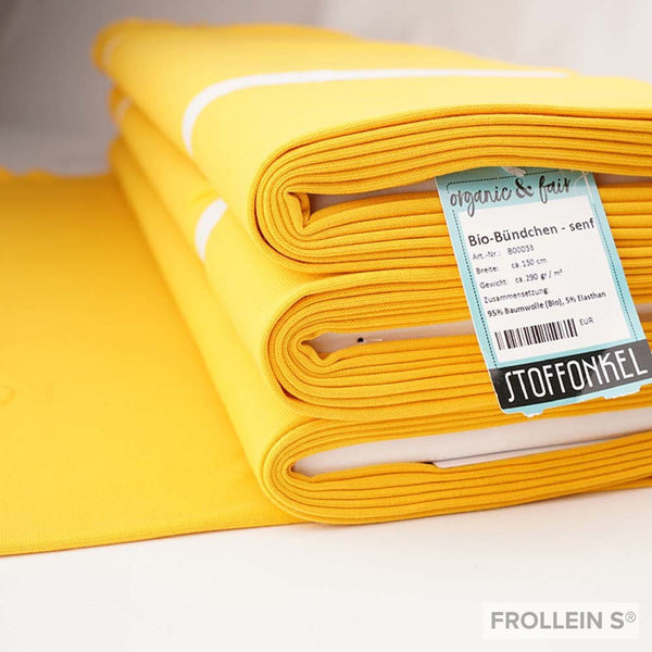 Ribbing - Organic Ribbing - Mustard Yellow - Frollein S®