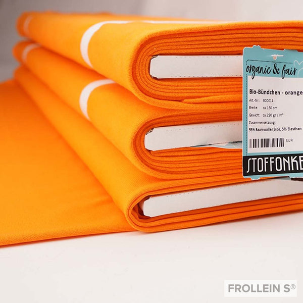 Ribbing - Organic Ribbing - Orange - Frollein S®