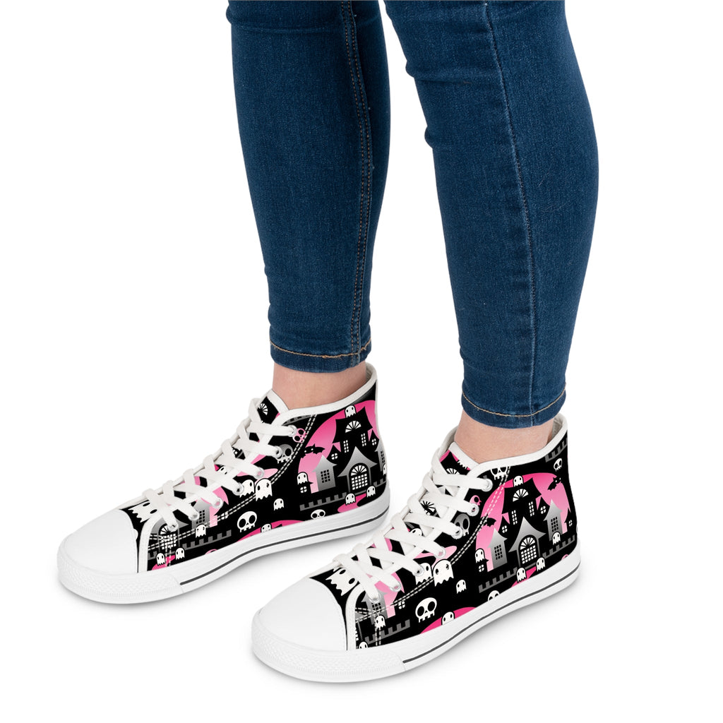 Shoes - Women's High - Top Sneakers - Boo - Pink - Frollein S®