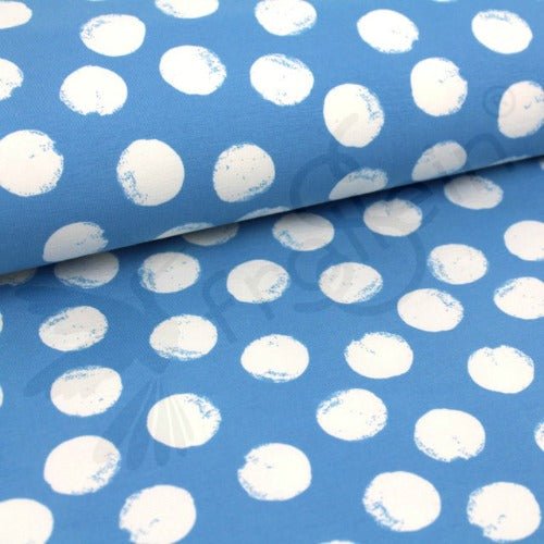 Sweat Fleece - Organic Sweat - Mellow Dots - Light Blue - Frollein S®