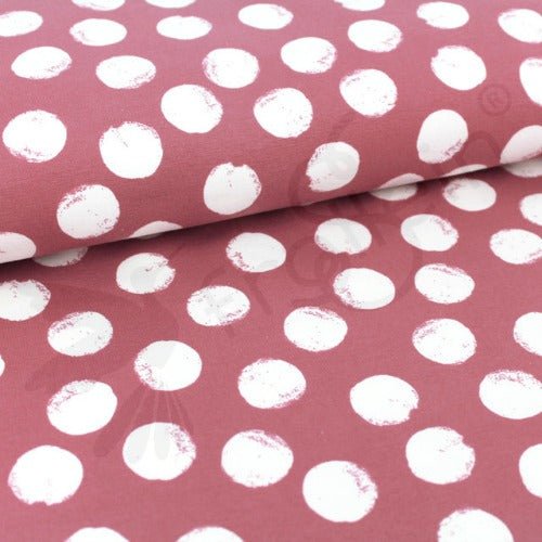 Sweat Fleece - Organic Sweat - Mellow Dots - Vintage Rose - Frollein S®