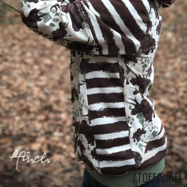 Sweat Fleece - Organic Sweat - Mellow Stripes - Brown - Frollein S®