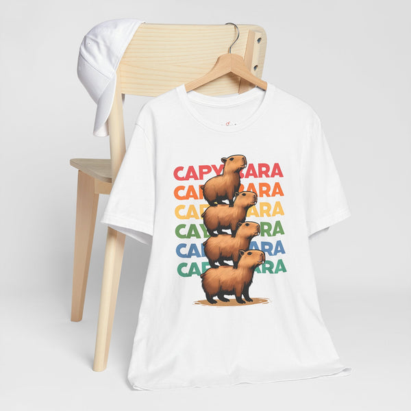 T-Shirt - Capybara Stack Retro Unisex T-Shirt - Frollein S®