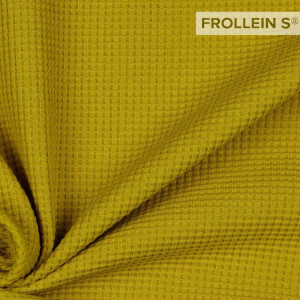 Waffle knit - Organic Waffle Knit Jersey - Mustard - Frollein S®