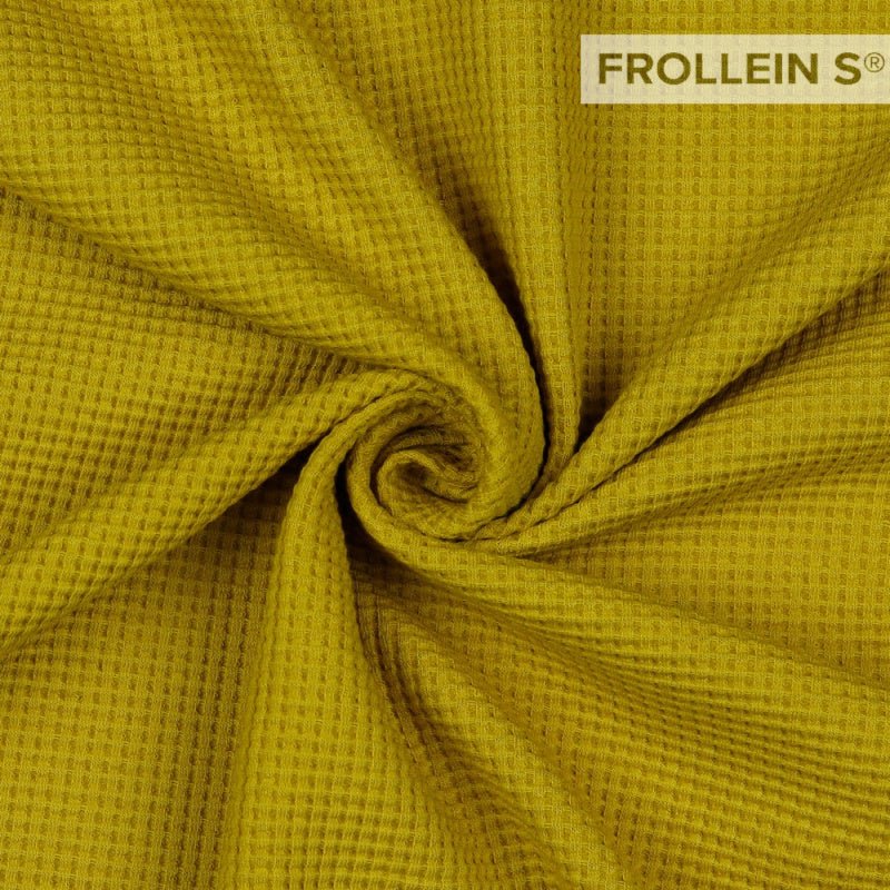 Waffle knit - Organic Waffle Knit Jersey - Mustard - Frollein S®